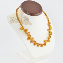 Amber cognac necklace